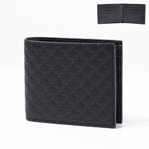 GUCCI グッチ GUCCI SSIMA Bi-Fold Wallet 折りたたみ財布 二つ折り財布 コンパクト 本革 レザー メンズ 260987 BMJ1N｜lag-onlinestore