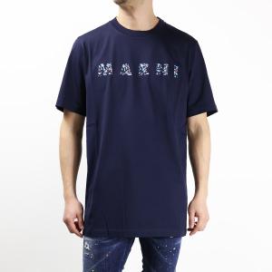 MARNI マルニ モヘアパッチ ロゴTシャツ HUMU0223S1 UTC406 黒