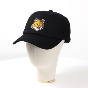 ♡MAISON KITSUNE♡メゾンキツネ♡レザーパッチビーニー♡ベージュ綿 MAISON KITSUNE（メゾン キツネ） ニット帽 BABY FOX ベイビー