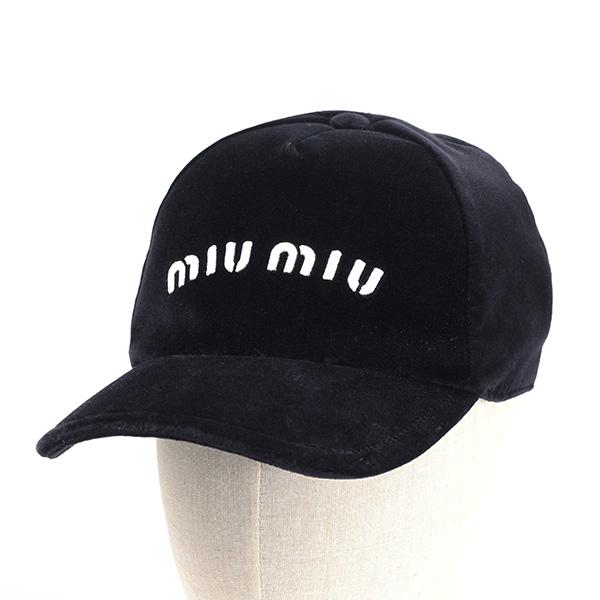 MiuMiu ミュウミュウ Velvet Baseball Cap ベースボールキャップ ベルベット...