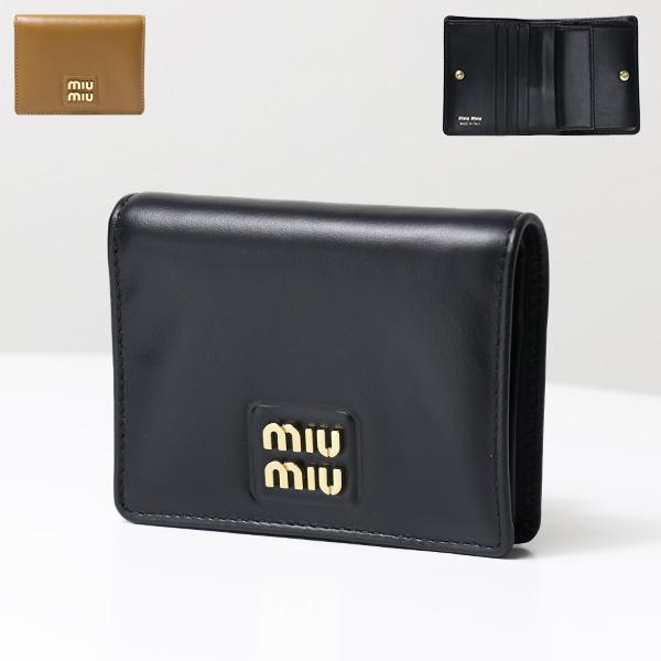 MiuMiu ミュウミュウ Small Leather Wallet 二つ折り財布 折りたたみ財布 ...