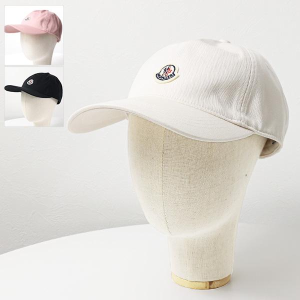 MONCLER BASEBALL CAP ベースボールキャップ コットン ロゴパッチ カジュアル メ...