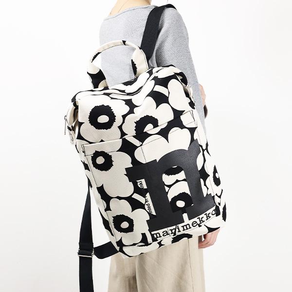 marimekko マリメッコ Mono Backpack Unikko 908 COTT BLK ...