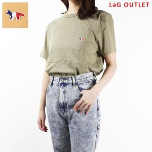 メゾン キツネ ボールド フォックスヘッド パッチ オーバーサイズ Tシャツ メゾンキツネ】ボールド フォックスヘッド パッチ オーバーサイズ T