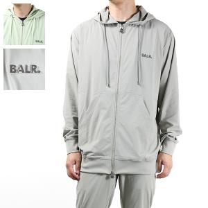新品 BALR. グレー フード付きパーカー 上下セットアップ BALR. ボーラー セットアップ ジップアップパーカー スウェット