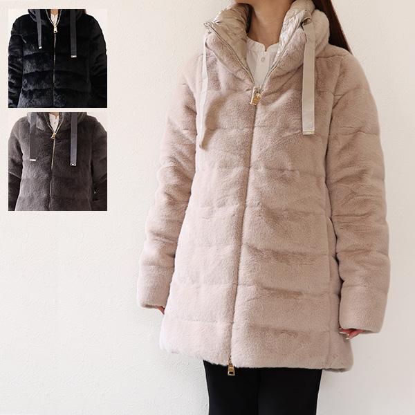 HERNO ヘルノ ダウンコート Eco Fur Down Coat PI002123D 12630...