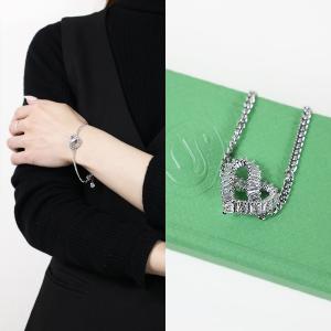 MOSCHINO（モスキーノ） Crystal Embellished Logo Bracelet A77528002