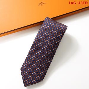 HERMES（エルメス） 【中古】HERMES ネクタイ【ほぼ新品】9cm ネイビー