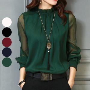 ブラウス レディース オフィス フォーマル   シャツ シアー 【8038-ne24b】【予約販売：10-15日】【送料無料】メ込2