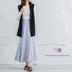 ロングスカート マーメイド 花柄 ボトムス レディース