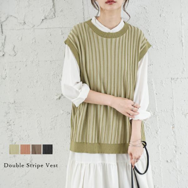 トップス ベスト ニット レイヤード ルーズ感 大人カジュアル レディース 【lstp205-355...