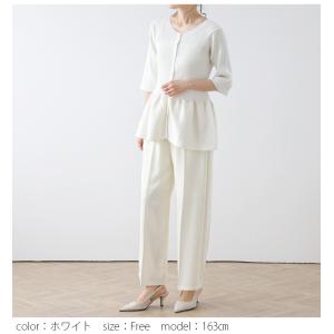 前後2way サマーニット ペプラム トップス...の詳細画像4