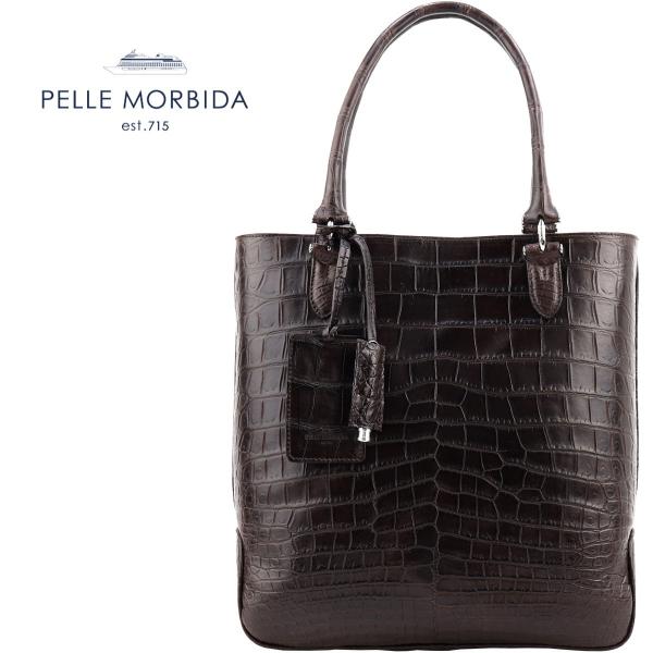 ペッレモルビダ トートバッグ クロコダイル 縦型トートバッグ PELLE MORBIDA PMO-C...