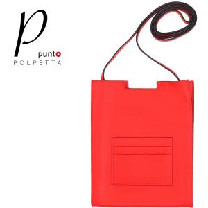 ピープント ポルペッタ サコッシュ ナチュラルグレインレザー サイドポーチ ショルダーバッグ P punto POLPETTA PARTENZA-G RED（レッド）返品交換不可｜laglagmarket