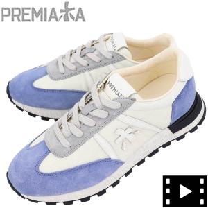 プレミアータホワイト スニーカー メンズ ナイロン スエード ローカットスニーカー PREMIATA WHITE JOHN LOW PRH WH/BL（ホワイト）返品交換不可｜laglagmarket