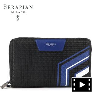 SERAPIAN（セラピアン） 財布 PVC型押し ラウンドジップ長財布