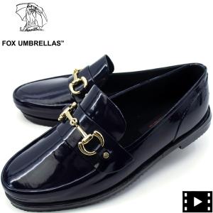 フォックスアンブレラズ シューズ メンズ レインシューズ ビットローファー FOX UMBRELLAS 02M FOX BIT LOAFERS ENAMEL NAVY｜laglagmarket