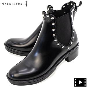 マッキントッシュ ブーツ レディース レインシューズ スタッズ 長靴 トリニティ MACKINTOSH TRINITY STUDS MCT A222MI1003RBRC RC01/BLACK｜laglagmarket