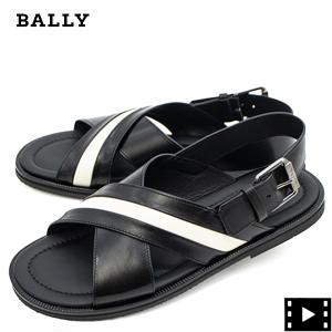 バリー サンダル メンズ レザー バックストラップ レザーサンダル BALLY JAMILO BAL 6238056 BLACK CALF PLAIN 返品交換不可｜laglagmarket