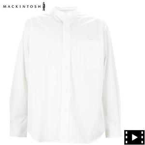 マッキントッシュ シャツ メンズ コットン ポリエステル ストレッチ バンドカラーシャツ MACKINTOSH CUMLODEN MCT G231HI1010SHD D02/WHITE 返品交換不可｜laglagmarket