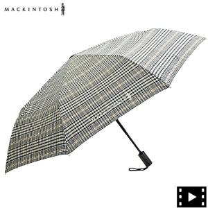マッキントッシュ 傘 ワンタッチ開閉式 晴雨兼用 折り畳み傘 グレンチェック MACKINTOSH AYR MCT CL0027UBUO UO01/OVERPLAIDGLENCK