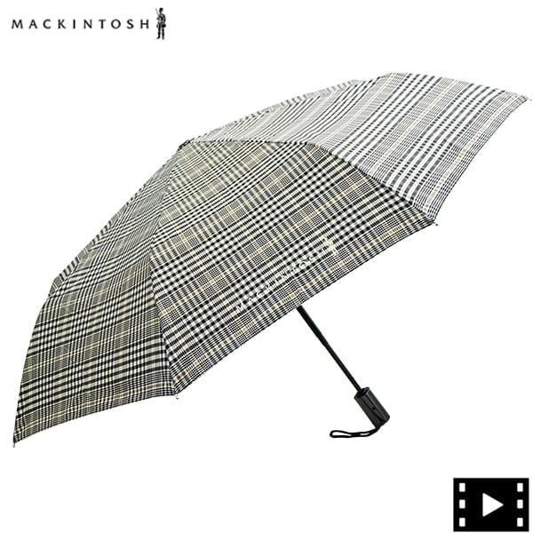 マッキントッシュ 傘 ワンタッチ開閉式 晴雨兼用 折り畳み傘 グレンチェック MACKINTOSH ...