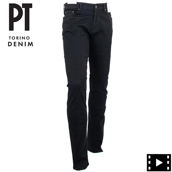 ピーティートリノデニム デニム メンズ テーパードブラックデニム スウィング PT TORINO D...