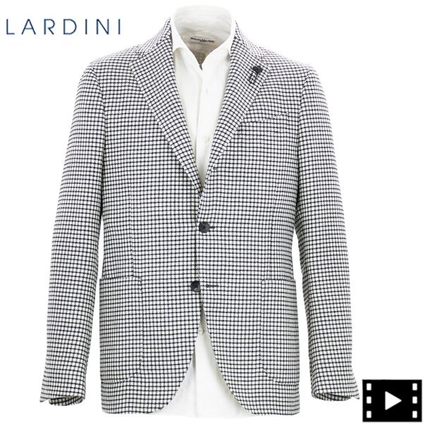 ラルディーニ ジャケット メンズ ヴァージンウール チドリ柄 段返り3B シングルジャケット アドバ...