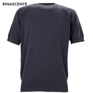 リナシェンテ ニット メンズ コットン サマーニット クルーネック 半袖 Ｔシャツ RINASCENTE  243-25301 RST 24