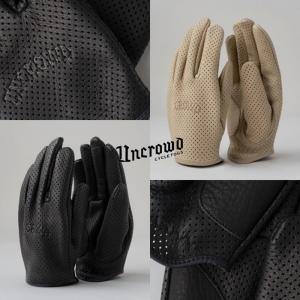 UNCROWD アンクラウド【UC-112-022】【LEATHER PUNCH MESH GLOVE