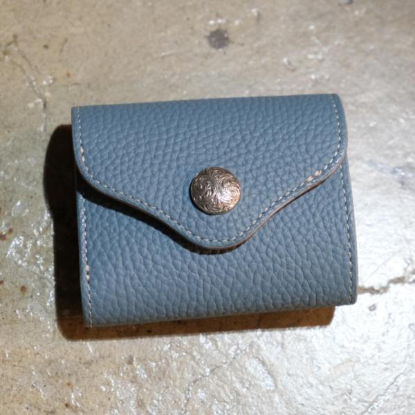 FUNNY ファニー【Pebble】≪シュリンクレザー≫≪BLUE GRAY≫ ぺブル  ミドルウォ...