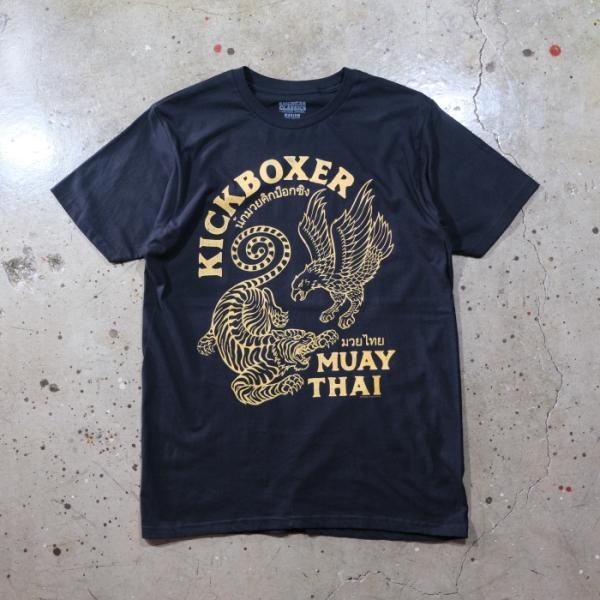 IMPORT T-SHIRTS【MUAY THAI】≪BLACK≫ムエタイ プリントTシャツ コット...