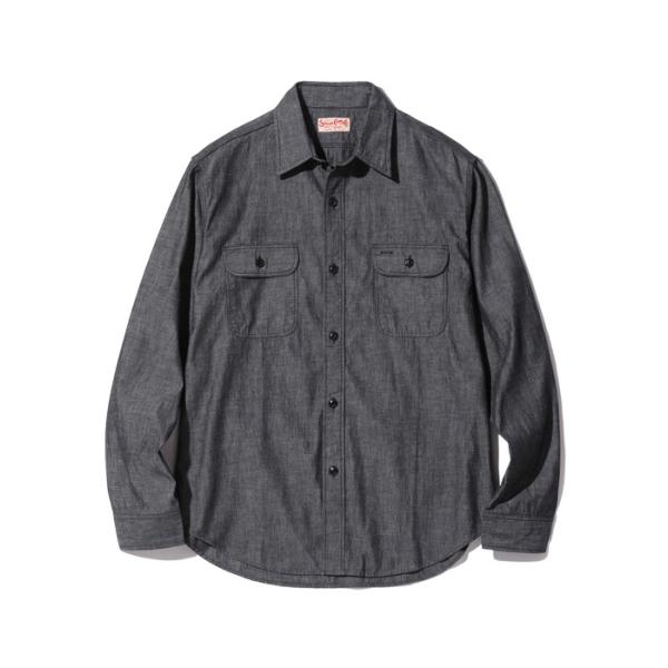 SUGAR CANE シュガーケーン【SC29159】【BLACK CHAMBRAY L/S WOR...