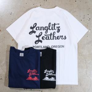 Langlitz Leathers ラングリッツ レザーズ【S/S Tee】≪Type A-EMB≫ プリント 半袖Tシャツ 100％ 日本製 MADE IN JAPAN｜lahaina-mie