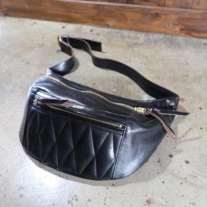 Y'2 LEATHER ワイツーレザー 【BG-09】【HORSE HIDE WAIST BAG】≪BLACK≫ホースハイドウエストバッグ 馬革 日本製