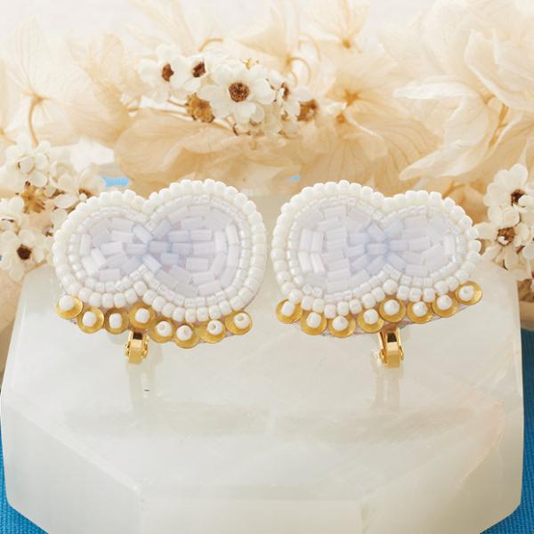 メゾン ド ブロドゥリ ビーズ刺繍アクセサリーキット イヤリング CLOUD