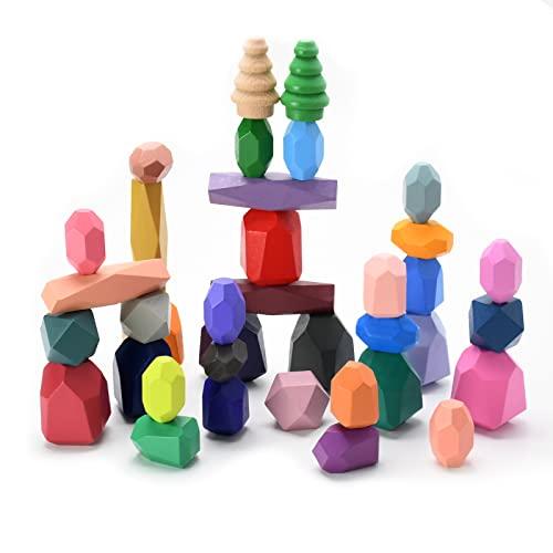 CYXスタッキングロックス38PCS:卓上玩具・棚物、3-6歳児用知育玩具、推奨遊び少年少女誕生日プ...