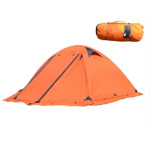 送料無料 テント 2人用/3人用 ソロテント 軽量 4シーズン 二重層耐水圧2000MM 防水 登山テント スカート付き 防雨 防風 防寒 キャンプ アウトドア 簡単設営 3色