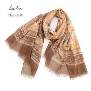 大判 ストール レディース 春 夏 秋 用 コットン 綿 混 花 ペイズリー 柄 全6色 a1 a8 プレゼント ギフト クリスマス