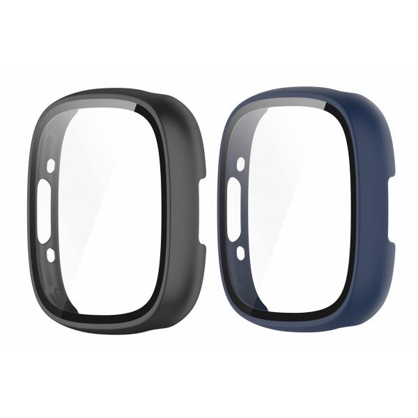 SHEAWA Fitbit Sense 2/Versa 4用ケース カバー 2個セット PC+強化ガ...