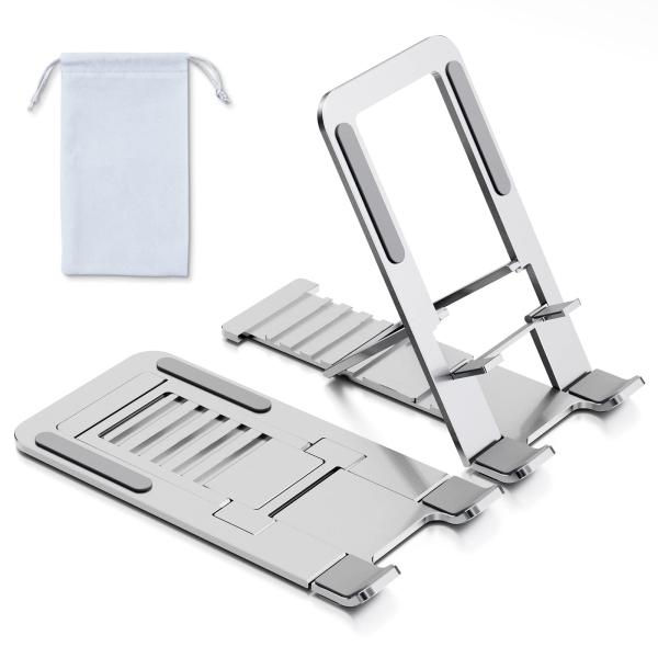 業界最新超薄型 スマホスタンド 卓上 アルミ製 携帯スタンド 角度調整可能 折りたたみ 式 タブレッ...