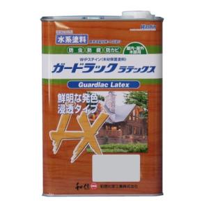 和信ペイント ガードラックラテックス プロ仕様の水性屋外木部用塗料 鮮明な発色 高耐候性 ワインブラウン 3.5kg