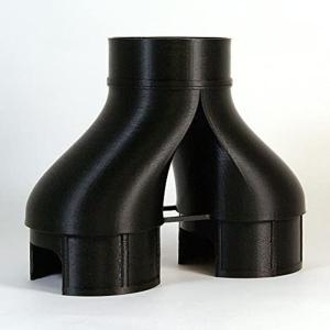 排気ホース・集合ダクト補強 タミヤ塗装ブース・ツインファンの２本のホースを連結して１本に