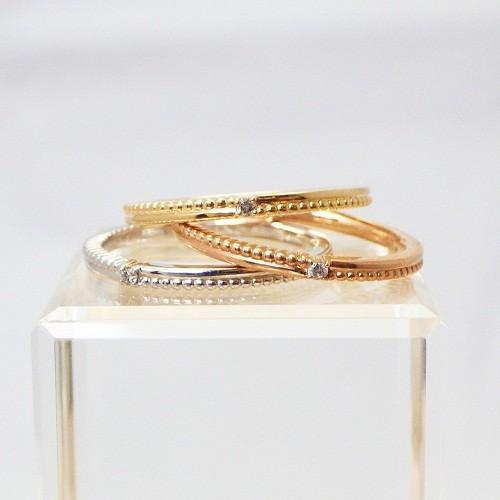 日本製 高品質 シルバー925 オーダーメイド リング 指輪 Bブランド K10 天然ダイヤモンド ...