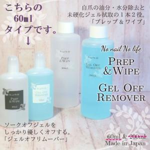 ネイルケア 日本製 プレップ&ワイプ(クリーナー) ジェルオフリムーバー 60ml｜lalalady-shop