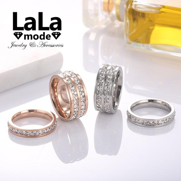 指輪 リング レディース フルエタニティ ピンクゴールド プラチナ サージカル ステンレス AAAA...