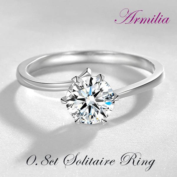 指輪 リング レディース ツイスト ソリティアリング 一粒石 CZダイヤモンド AAAAA ジルコニ...