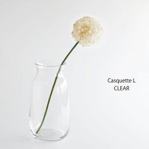 【BOB CRAFT】キャスケット　L　クリア　ガラス　高さ30cm フラワーベース　花瓶  Casquette｜lalanature