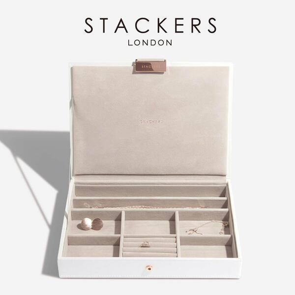 【STACKERS】ジュエリーボックス Lid ホワイト&amp;ローズゴールド