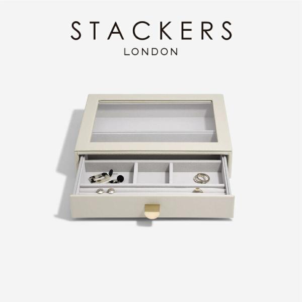【日本正規代理店】【STACKERS】ドロワー　ジュエリーケース　グラス　リッド　Lid  天窓　オ...